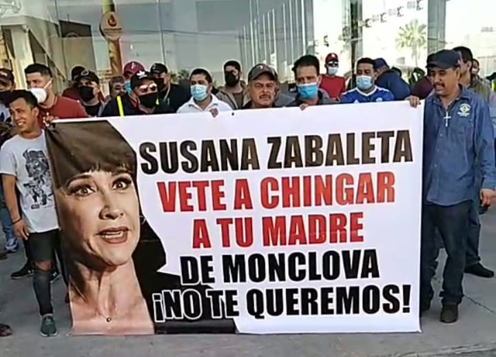 Obreros de AHMSA Monclova: 'Susana Zabaleta vete a ching@%# a tu madre'