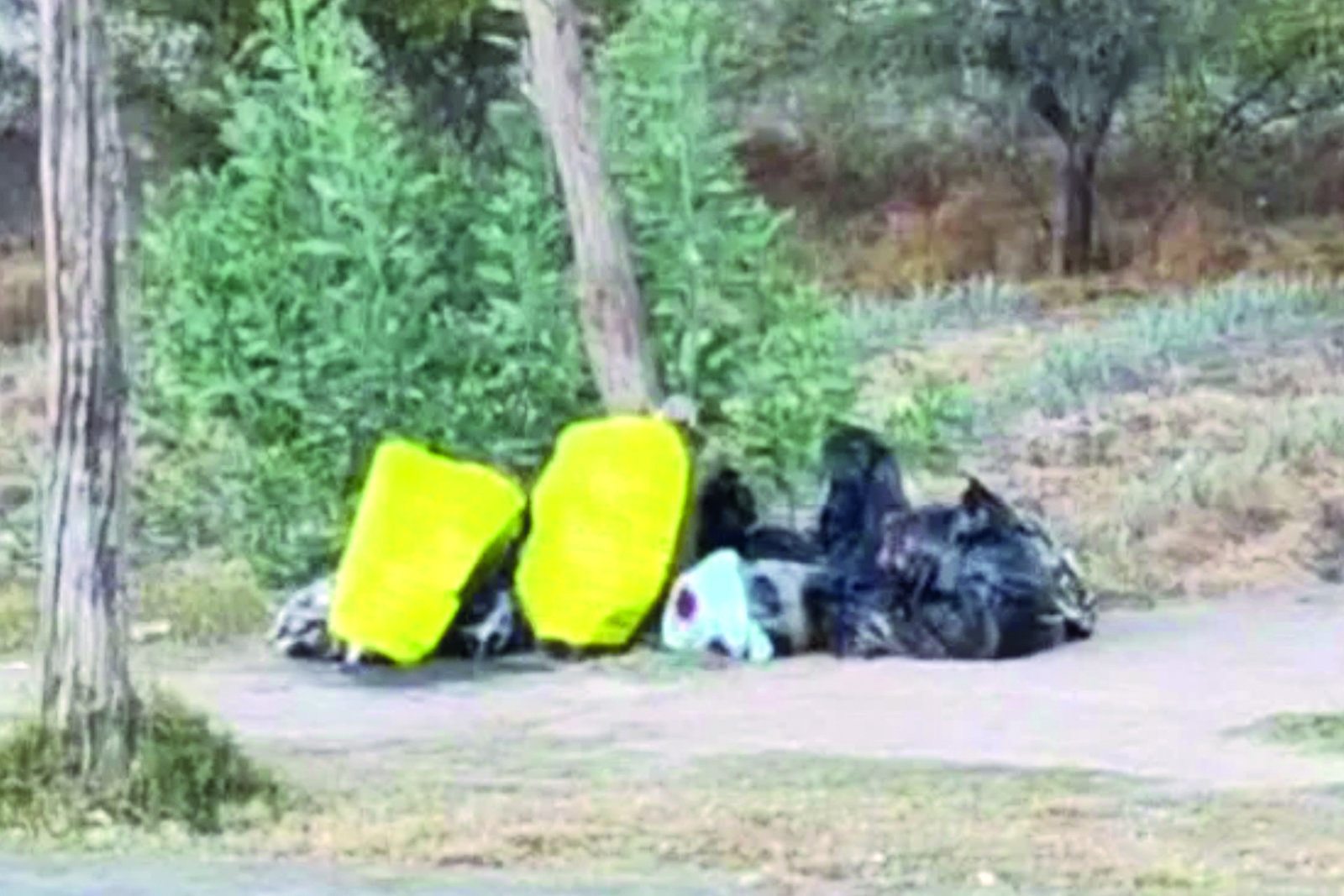 En la vía pública de Silao, Abandonan bolsas con restos humanos; Tenían mensaje
