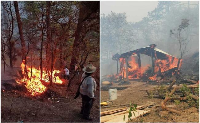 Llega el Ejército a Sierra Norte de Oaxaca para combatir incendio