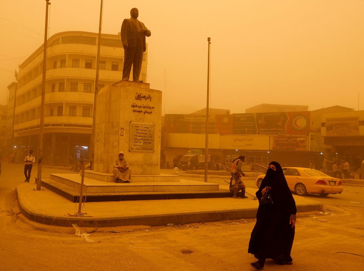 En Irak las escuelas fueron cerradas debido a una tormenta de arena extrema