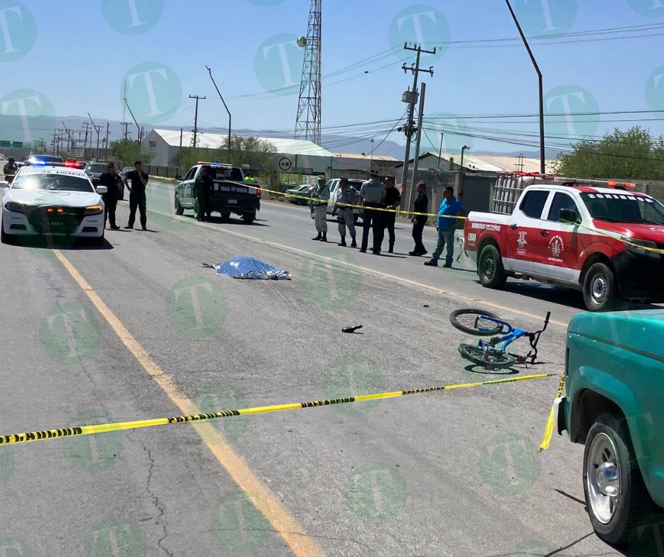 Ciclista pierde la vida tras ser arrollado por elemento de la Guardia Nacional en Castaños