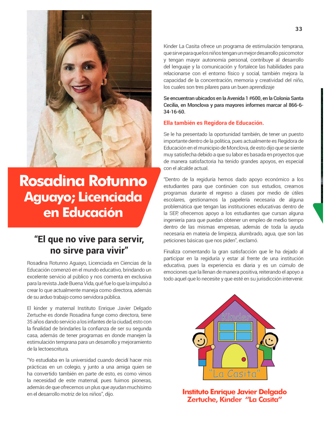 REVISTA JADE BUENA VIDA PERIODICO EL TIEMPO DE MONCLOVA